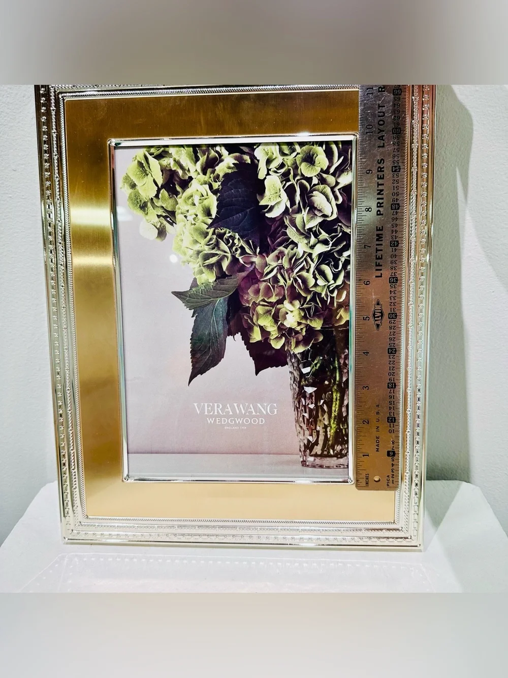 Wedgwood by Vera Wang With Love With Silver And Gold Plate Bridal Picture Frame
